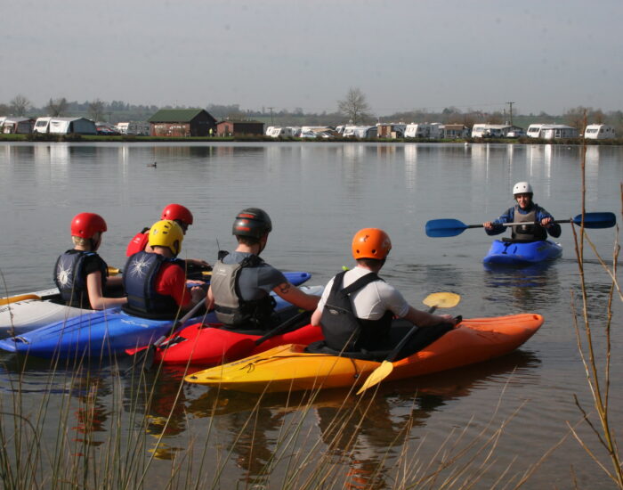 Kayaking at Croft Farm Water Park