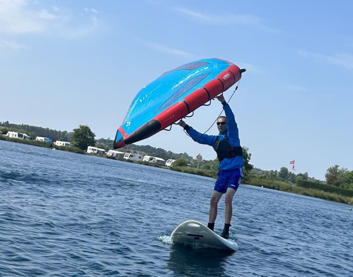 Wingsurfing at Croft Farm Water Park